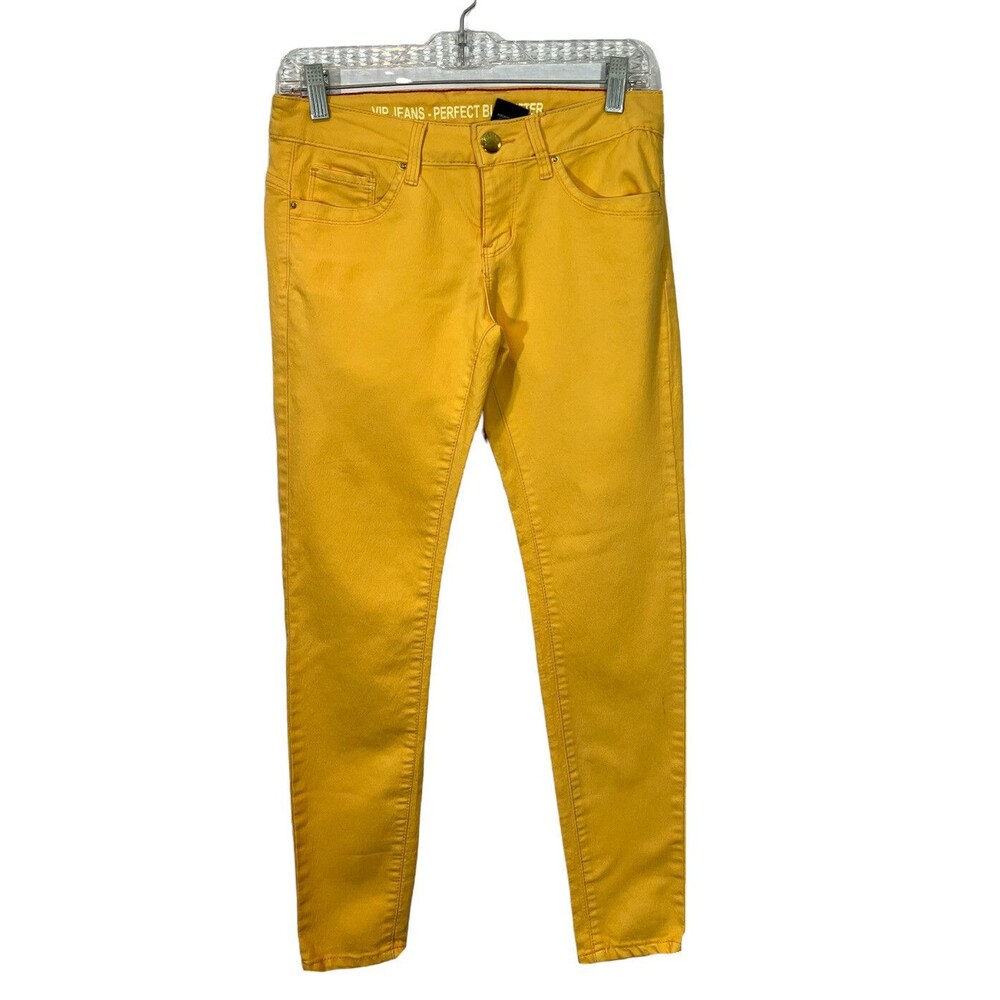 VIP Perfect Buttlifter Women's Skinny Jeans with Stretch - Yellow - Size 7